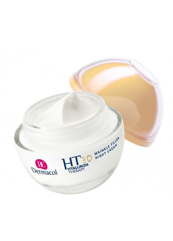 Ночной крем для лица с чистой гиалуроновой кислотой Hyaluron Therapy 3D Wrinkle Night Filler Cream 50ml (149135-1990) Dermacol (368626104)