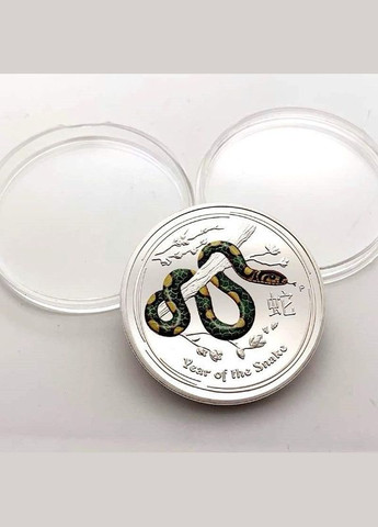 Сувенірна подарункова монета - медаль із зображенням символу 2025 року – Змії для удачі, багатства та захисту від злих очей No Brand (315101621)