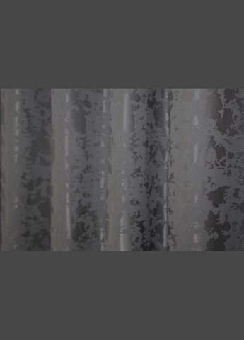 Готовий комплект штор, штори 2 шт жаккард мармур темно-сірий 200х260см No Brand (316537162)