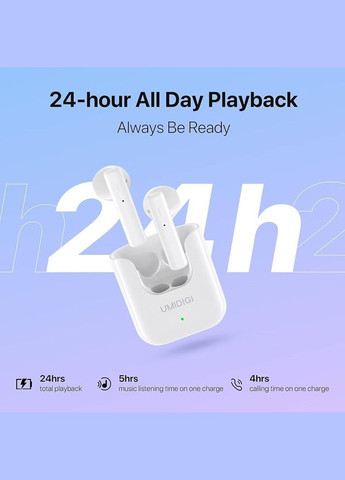 Наушники беспроводные AirBuds U Ceramic White (белые) Umidigi (314852795)
