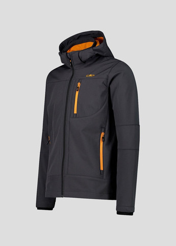 Темно-серая демисезонная темно-серая спортивная куртка man jacket zip hood CMP