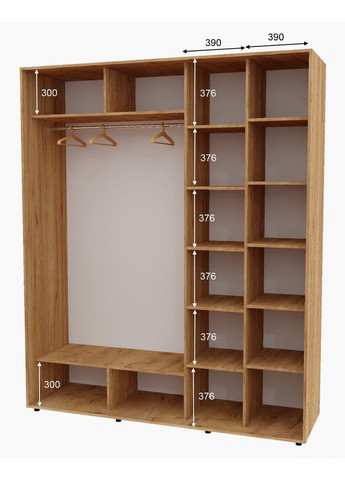 Шафа-купе дводверна 200*60*250 Дуб крафт золотий Дзеркало з піскострумним малюнком Алекса (360471193)