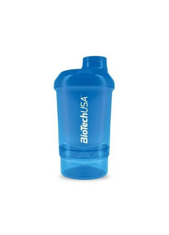 Шейкер міні Shaker Wave Mini + 2 in 1, блакитний, 300 мл Biotech (361118636)