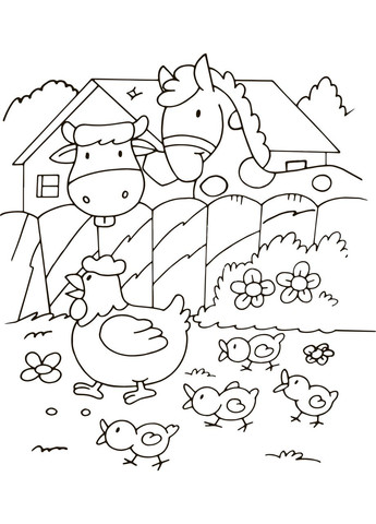 Набір для розпису по контурах для дітей У бабусиній господі 25x25 см (КА-046) Riviera Blanca (306743541)