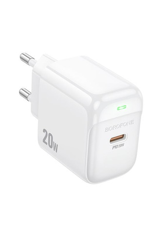 Мережевий зарядний пристрій single-port PD20W charger(EU) White Borofone BAS43A Potential (368698012)