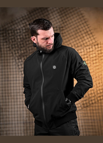 Чорна демісезонна вітровка Freedom