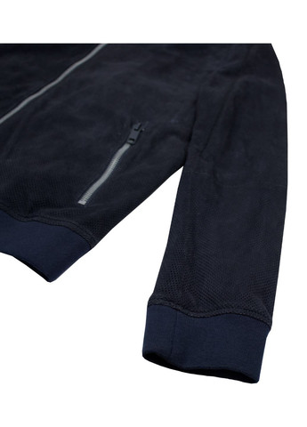 Чорна демісезонна чоловіча шкіряна куртка-бомбер Antony Morato