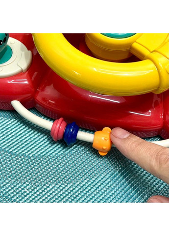 Музыкальный руль Маленький водитель с креплением на коляску англ язык Красный (6209) No Brand (366237823)