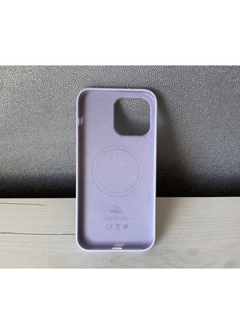 Чохол на 14 PRO MAX Silicone Case Magsafe Силікон мікрофібра з магсейв для айфон 14 ПРО МАКС Lilac No Brand (369136991)