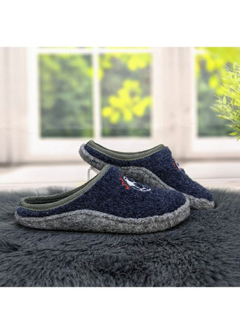 Синие тапочки детские фетровые для ламината Inblu