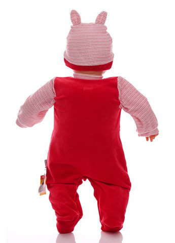 Чоловічок для хлопчика велюровий з котиком червоний 74 см (26569) BABYKROHA (297197400)