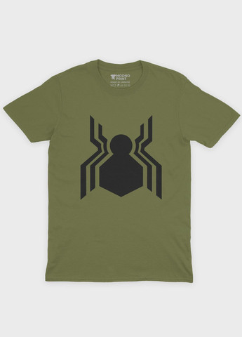 Хакі (оливкова) чоловіча футболка з принтом супергероя - людина-павук (ts001-1-hgr-006-014-108) Modno