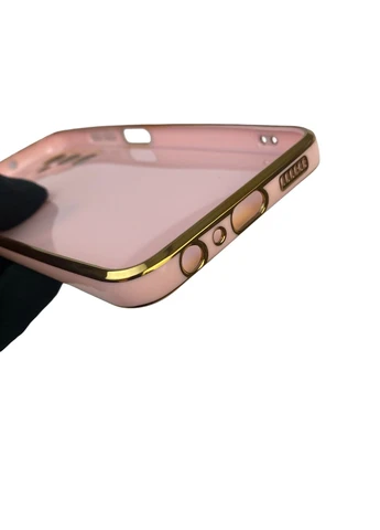Чохол для Galaxy A05S (SM-A057) з кільцем MagSafe із золотою окантовкою на самсунг а05с пудровий gs1 Samsung (366227877)