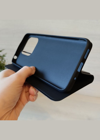 Чехол для Poco C40 книжка подставка с магнитом и карманом для карточек Lux matte синий No Brand (285792280)