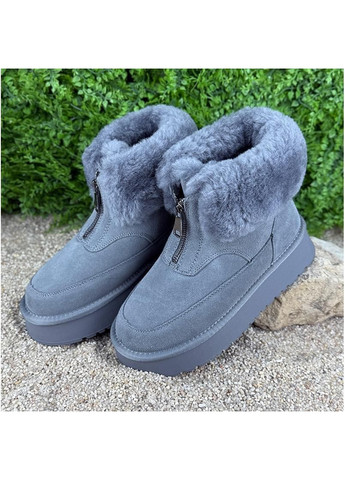 Жiночi уггi замшевi на платформi Е-0090080 Сiрi No Brand (366065124)