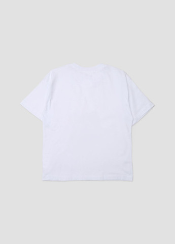Біла літня футболка з коротким рукавом для дівчинки колір білий cb-00273356 Yuki
