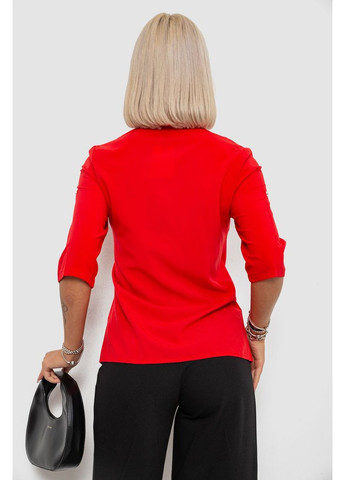 Червона блуза класична з принтом, колір червоний, 230r191 Ager