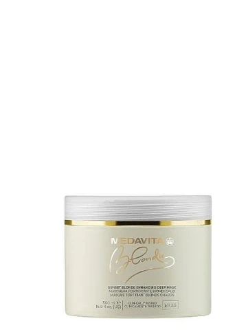 Питательная маска для усиления теплых оттенков блонда Blondie Sunset Blonde Enhancing Deep Mask 500ml. Medavita (368865886)