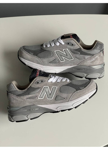 Сірі Осінні кросівки чоловічі і жіночі new balance 990 grey green | нью беланс 990 сірі No Brand