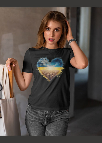 Футболка жіноча патріотична з серцем 21100007 Mishe - (315048407)