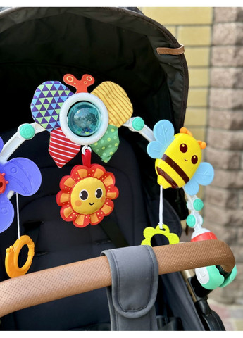 Развивающая дуга на коляску с игрушками «Бчелка и солнышко» на коляску, кроветку No Brand (364553092)