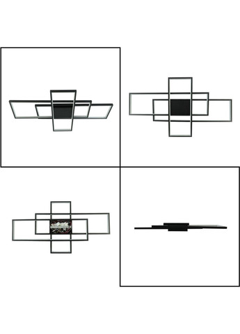 Смарт люстра управляемая светодиодная SVEN 3S 125 Вт 1100x600x80 мм Черная ESLLSE (358201880)