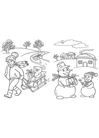Велика книга розмальовок "Зимові свята" 1736015, 64 сторінок No Brand (329899070)