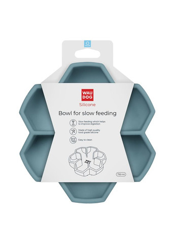Миска для повільного харчування Silicone,, сірий WAUDOG (322001460)