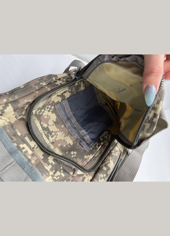 Рюкзак тактичний військовий B02 600D ACU сірий піксель No Brand (299461023)