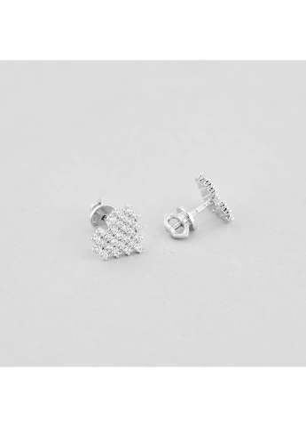 Серьги Блестящее сердце Minimal (338796026)