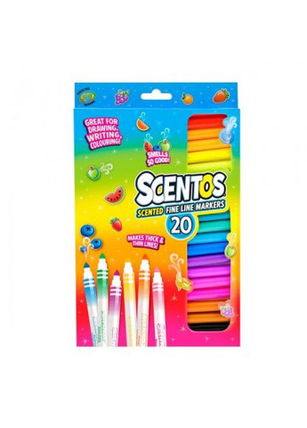 Набор ароматных маркеров для рисования Тонкая линия (20 цв.) Scentos (290705985)