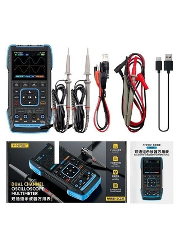 Цифровой осциллограф мультиметр 3 в 1 -2C23T, 2 щупа осциллографа. Fnirsi (303628992)