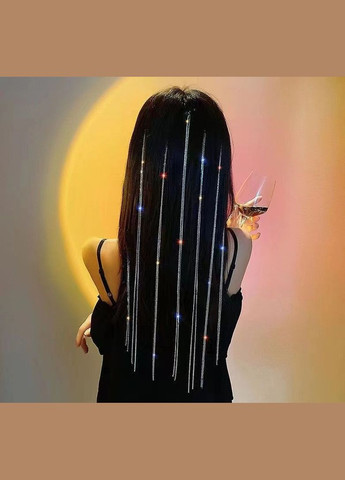 Цепочка для волос со стразами украшение для прически Honey Fashion Accessories серебристый (12-243) No Brand (313654054)