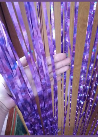 Дождикк для фотозоны с голограммой 2 м на 1 м фиолетовый Jannet Дощик (316580328)