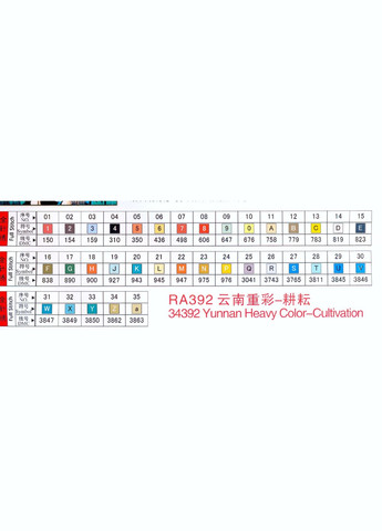 Набор для вышивания по нанесённой на канву схеме"Yunnan Heavy Color-Cultivation". AIDA 14CT printed, 48*53 см Joy Sunday (313613533)