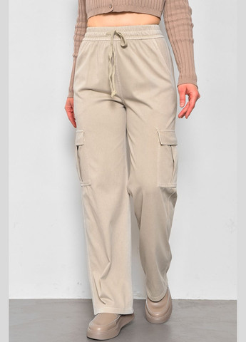 Штани жіночі напівбатальні бежевого кольору Let's Shop (285692201)