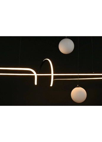 Люстра светодиодная подвесная LED светильник для квартиры на потолок лэд 27503 Черный 40-150х25х100 см. Sunnysky (335974758)