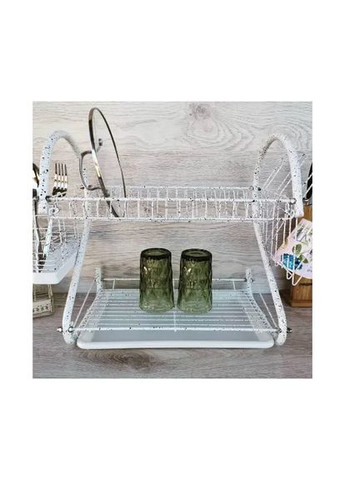 Сушарка з нержавіючої сталі для посуду настільна EB-2109M Біла Edenberg (328089321)