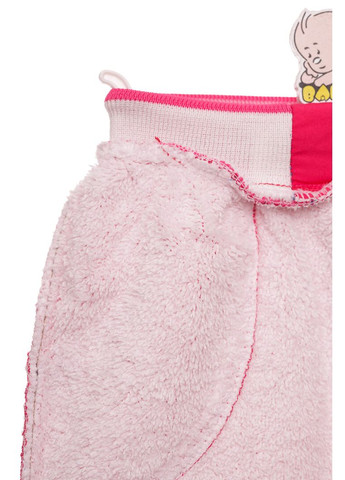 Розовые зимние джоггеры штаны на махре для девочки трикотажные цветок розовый 92 см (36202) BABYKROHA