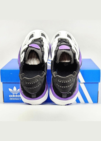 Кросівки жіночі і чоловічі Adidas Niteball white black purple | Адідас Найтбол білі чорні фіолетові No Brand білі демісезони (307397811)