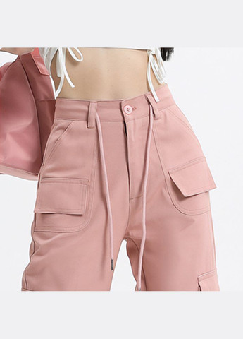 Женские джинсы клеш высокая талия с карманами пудра No Brand - (308976949)