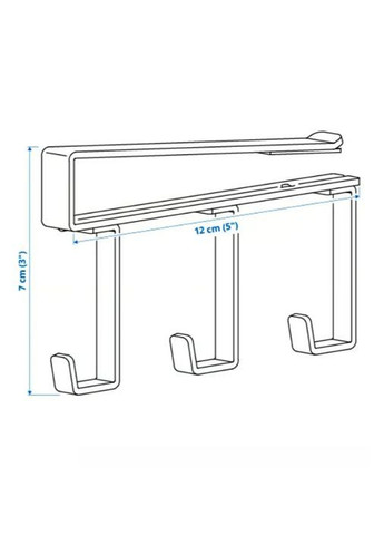 Вешалка с зажимом, белая IKEA (369423525)