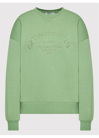 Зелений світшот фліс,зелений з принтом, NA-KD (364533326)