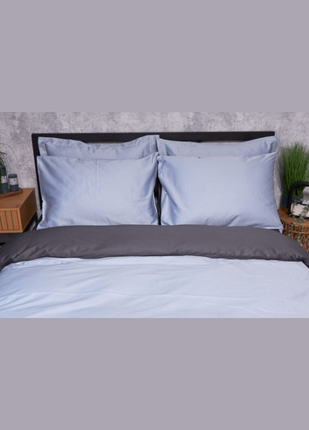 Комплект постельного белья Satin Premium полуторный евро 160х220 наволочки 4х50х70 (MS-820002881) Moon&Star skyline gray (288043899)