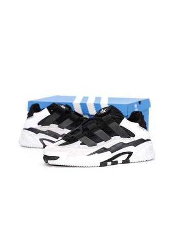 Кроссовки зимние женские и мужские Adidas Niteball winter fur black white | Адидас Найтбол черно-белые с мехом No Brand чёрно-белые зима (307827396)