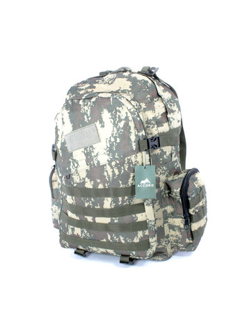 Тактичний рюкзак ʼʼ18053 одне відділення, фронтальна кишеня 50 л розмір: 60*35*24 см, камуфляж Accord (284338128)