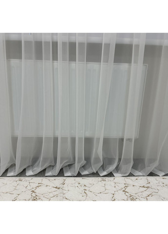 Тюль шифоновий білого кольору, готовий на тасьмі, 500х270 см - Ідеальна Легкість та Елегантність. No Brand (363834543)