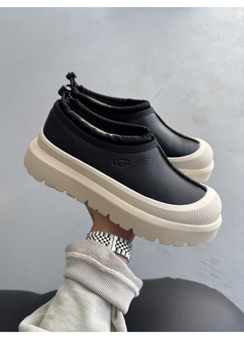 Кроссовки женские и мужские UGG Tasman Weather Hybrid Black Birch | Угі Тасман Гібрид чёрно-белые демисезоны (371995105)