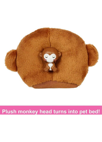 Кукла Cutie Reveal Jungle Series Monkey Plush Друзья из джунглей Обезьянка (HKR01) Barbie (342752974)