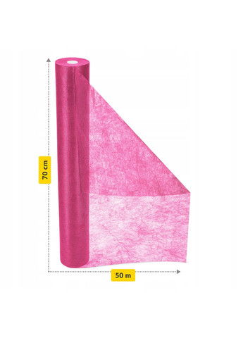 Простирадло одноразове 50 м x 70 см в рулоні 18 г/м² Pink () 4FIZJO P-5905973406819 (361677340)